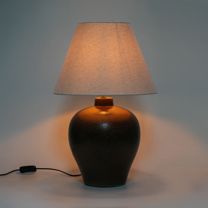 Keramisk krukke Retro Ny kinesisk stil Bedside Table Lamp