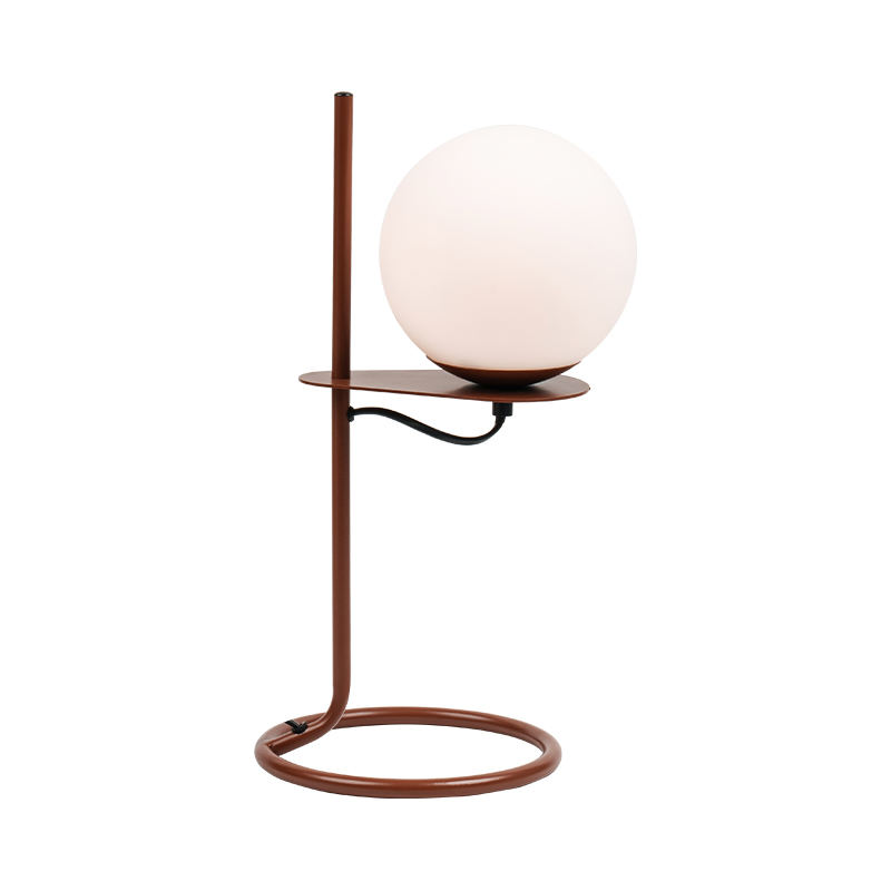 Enkel glasboldbord lampe