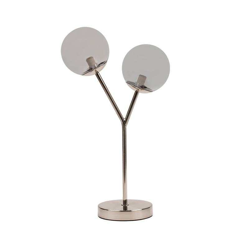 Dobbelthovedet sfærisk glasbordlampe