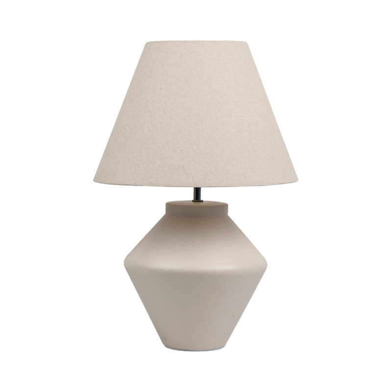 Geometrisk keramisk bordlampe