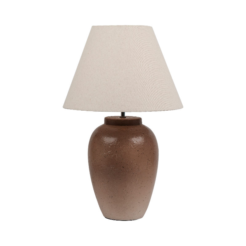 Retro nostalgisk farvekeramisk bordlampe