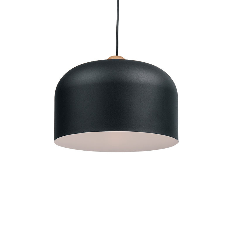 Vintage black metal kuppel lysekrone