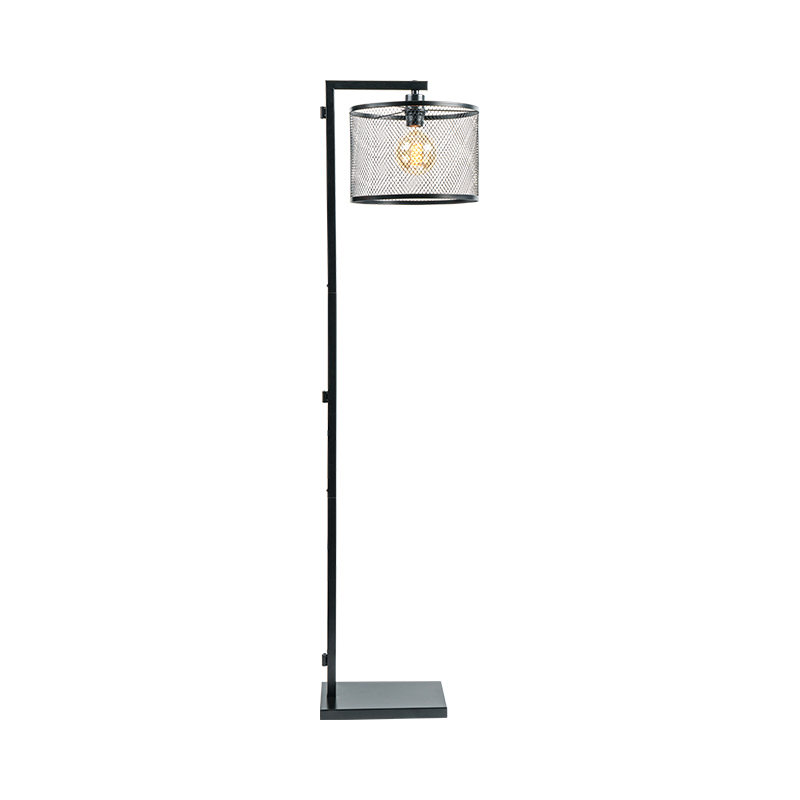 Industriel stil jerngulvlampe