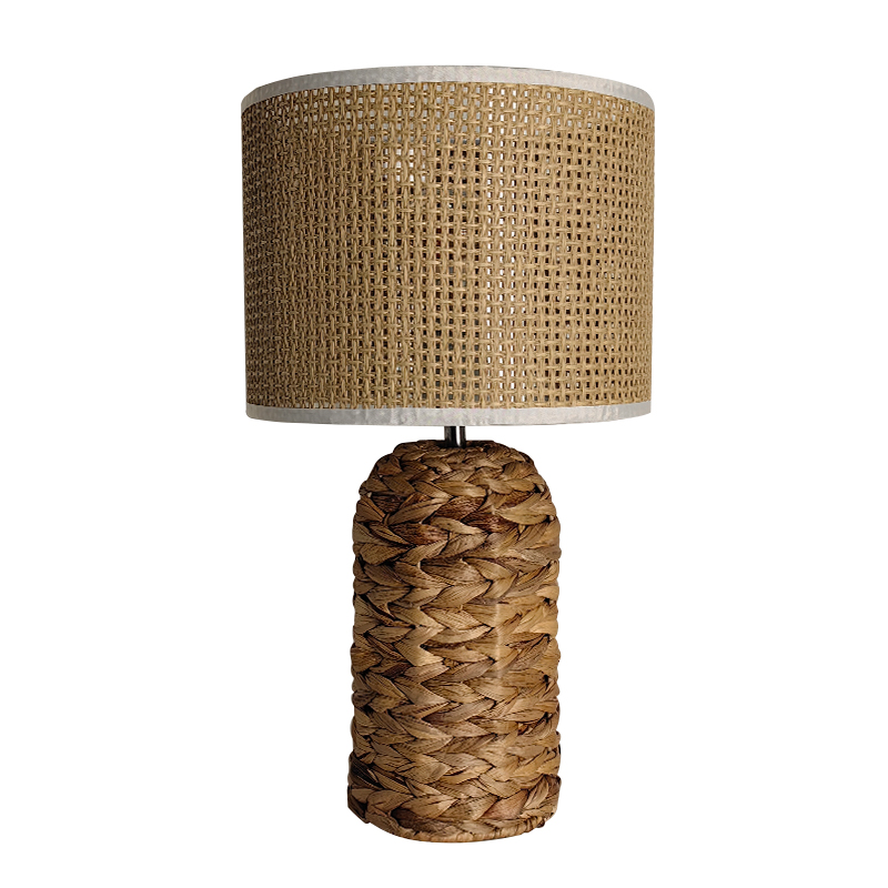 Halm lampeskærm bordlampe