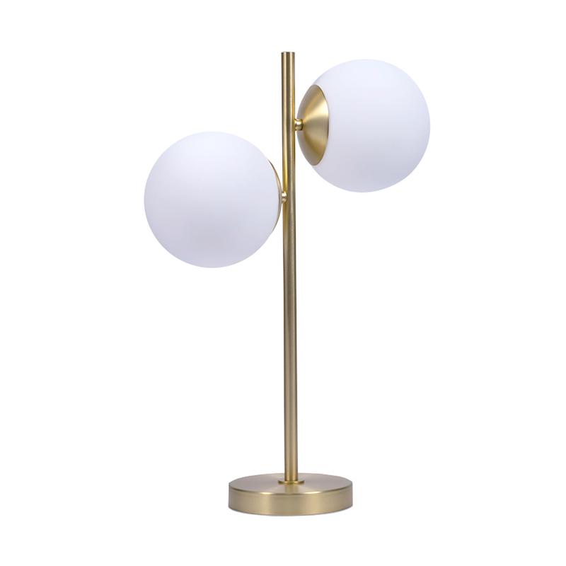Dobbelt kugle metal kreativ bordlampe